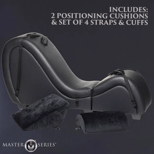 Секс-крісло з подушками Master Series Kinky Sex Lounge with Cushions Black