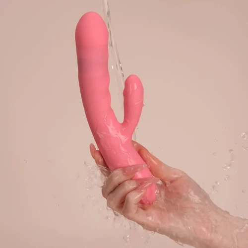 Вибратор-кролик Svakom Avery Strawberry Pink (с двигающимся стволом, движение вперед-назад)