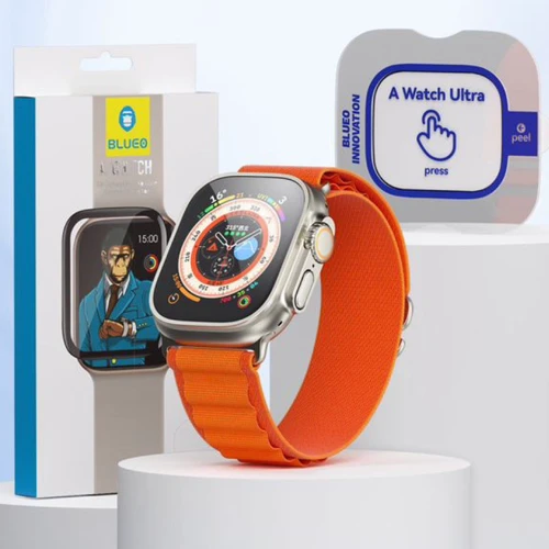Blueo Tempered Glass Corning Gorilla 2.5D Black для Apple Watch 49mm фото 6