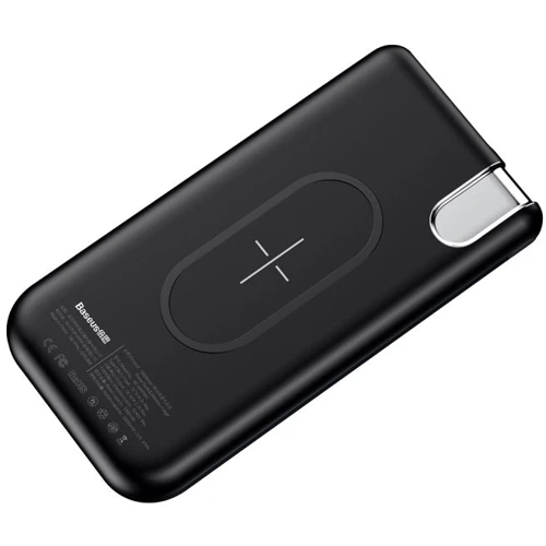 Внешний аккумулятор Baseus Thin Version Power Bank 10000mAh Wireless Charger Black (PPALL-QY01): Количество USB 1