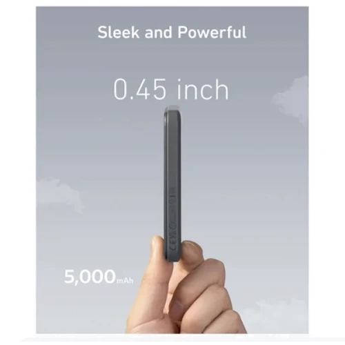 Внешний аккумулятор Anker Power Bank 5000mAh 621 Magnetic Magsafe Black (A1610): Емкость батареи, мАч 5000