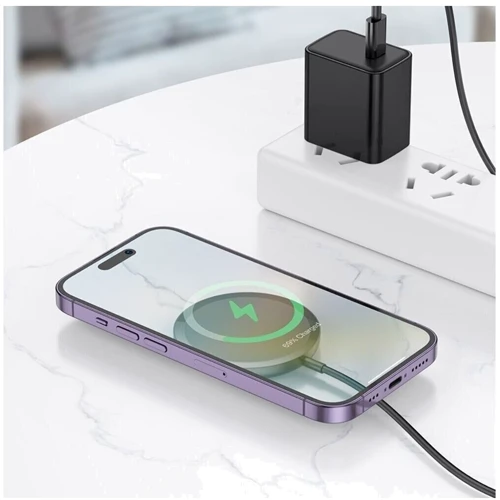 Зарядное устройство Hoco Wireless Charger CW52 Enjoy 15W Black for iPhone 16 I 15 I 14 I 13 I 12 series: Количество USB-портов нет