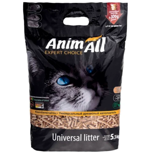 Наполнитель для кошачьего туалета AnimAll древесный 5.3 кг (2000981053697)