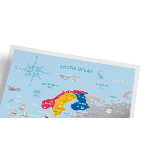 Скретч-карта Европи Travel Map Silver Europe (Eng) фото 4