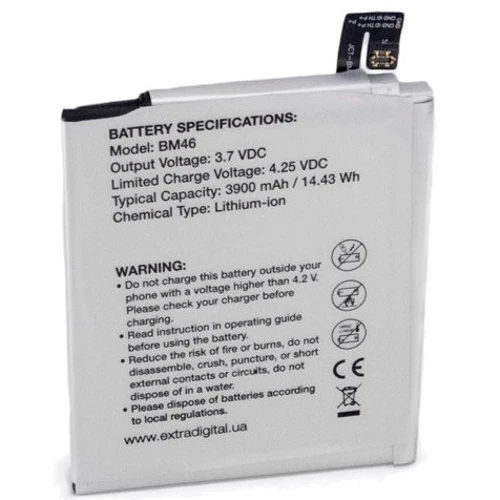 Аккумулятор ExtraDigital 3900mAh (BM46) for Xiaomi Redmi Note 3: Производитель ExtraDigital
