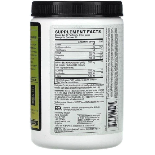 Амінокислота для спорту Xtend Keto BHB 344 g / 20 servings/ Orange Mango: Тип BCAA