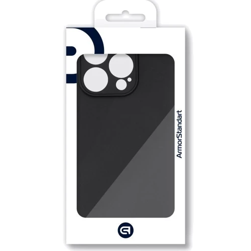Чохол для iPhone ArmorStandart Matte Slim Fit Camera cover Black для iPhone 15 Pro (ARM68247): Матеріали Силикон