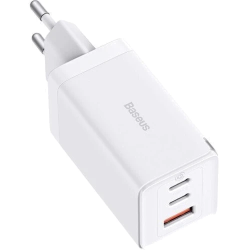 Зарядное устройство Baseus Wall Charger GaN5 Pro 2xUSB-C+USB 65W with USB-C Cable White (CCGP120202): Тип сетевое