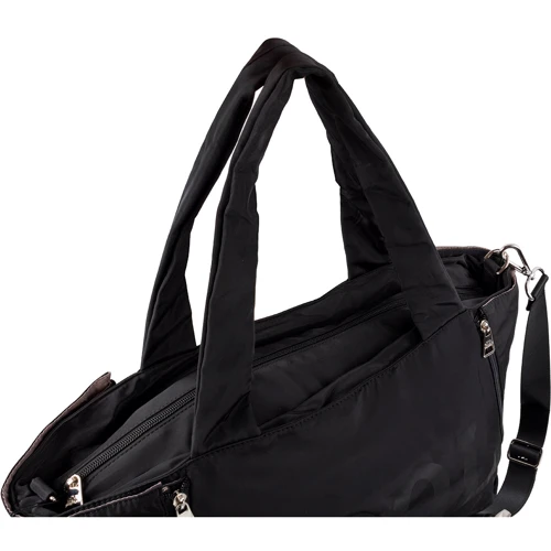 Женская спортивная сумка Epol черная (VT-6016-01-black): Тип ручки Со съемным ремнем, Плечевой ремень, Длинная ручка, С двумя ручками