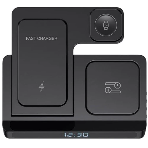 Зарядний пристрій WIWU Wireless Charger Power 5 in 1 Wi-W006 15W Black для Apple iPhone, Apple Watch and Apple AirPods: Тип беспроводное