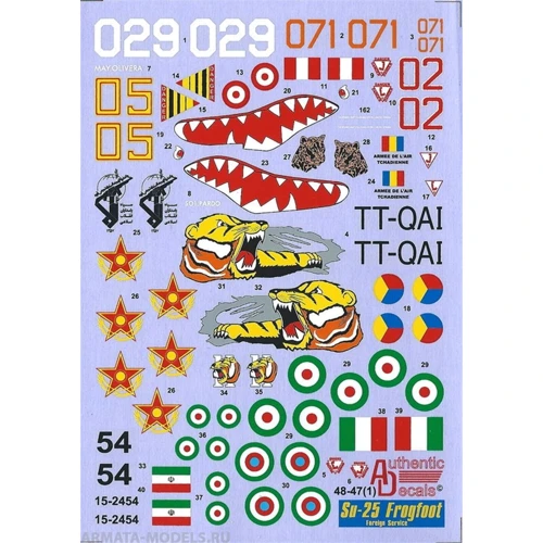 Декаль Authentic Decals для Су-25 Frogfoot AD4847