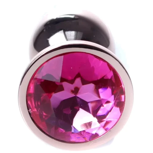 Анальная пробка с кристаллом BOSS of TOYS Boss Series - Jewellery Red Gold PLUG Pink S, BS6400107