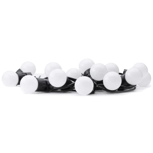 Гирлянда Smart LED Twinkly Festoon RGB 20 G45 Gen II IP44 10м кабель черный: Количество ламп 20
