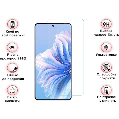 Аксесуар для смартфона BeCover Tempered Glass Black для Tecno Camon 20 Pro (CK7n) (709745)