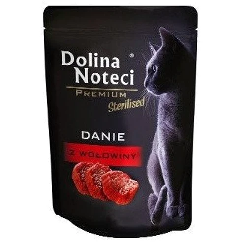 Влажный корм Dolina Noteci Danie для стерилизованных котов с говядиной 85 г (DN 85 (206))