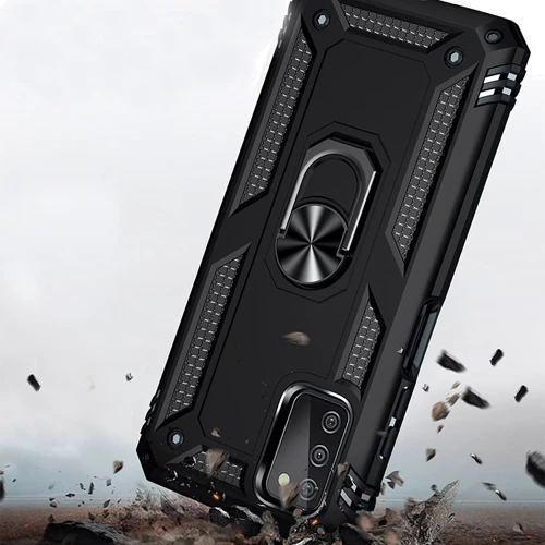 Аксесуар для смартфона BeCover Military Black для Samsung A037 Galaxy A03s (707114): Матеріал TPU (термополиуретан) и пластик