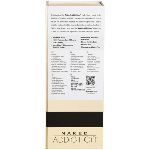 Фалоімітатор Naked ADDICTION 9" Silicone Dual Density Bendable Dildo - Vanilla