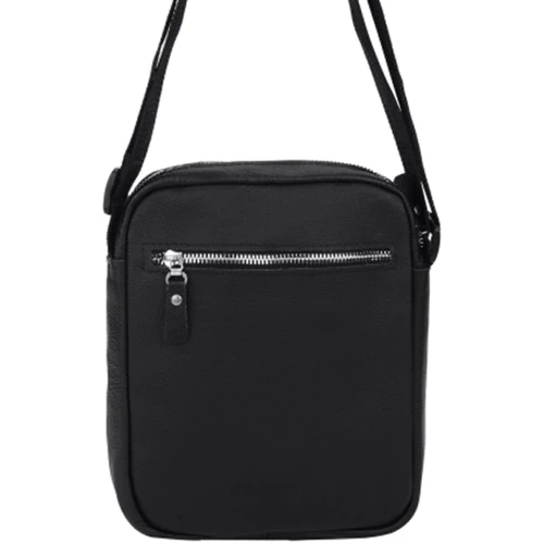 Мужская сумка планшет Borsa Leather черная (1t1025m-black)