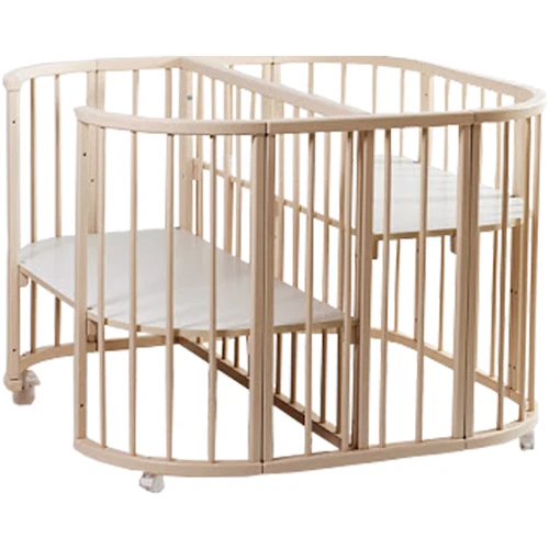 Кроватка детская Twins для двойни 110х110 L100-TW-02, слоновая кость, бежевый
