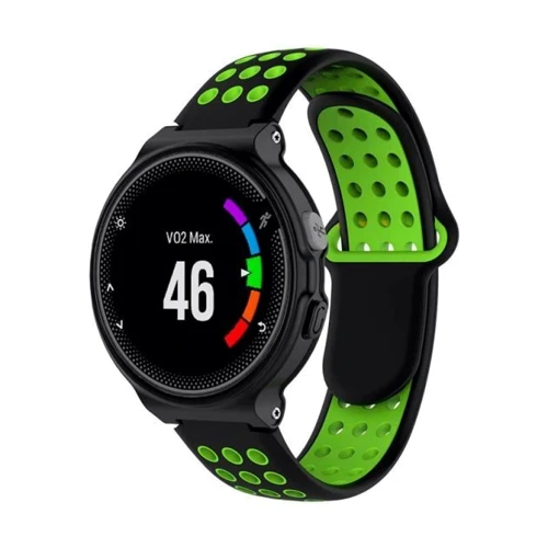 Ремешок Garmin Universal 16 Nike-style Silicone Band Black/Green (U16-NSSB-BKGN): Цвет зеленый