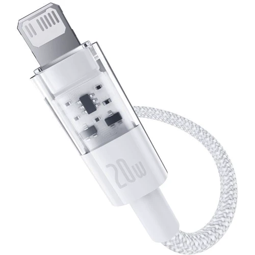 Кабель Baseus Cable USB-C to Lightning Gem Fast-Charging Data 20W 2m White (P10373001211-01): Тип USB-C - Lightning