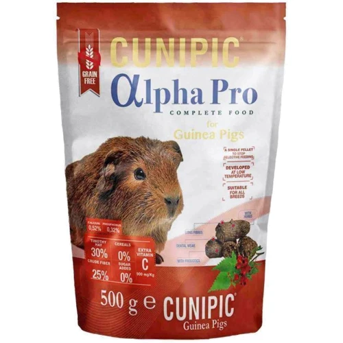 Корм Cunipic Alpha Pro для молодих та дорослих морських свинок 500 г (8437013149563)