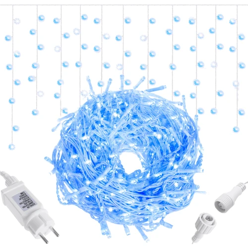 Гирлянда Springos бахрома уличная 12 м 300 LED Flash голубая (CL0318) фото 9