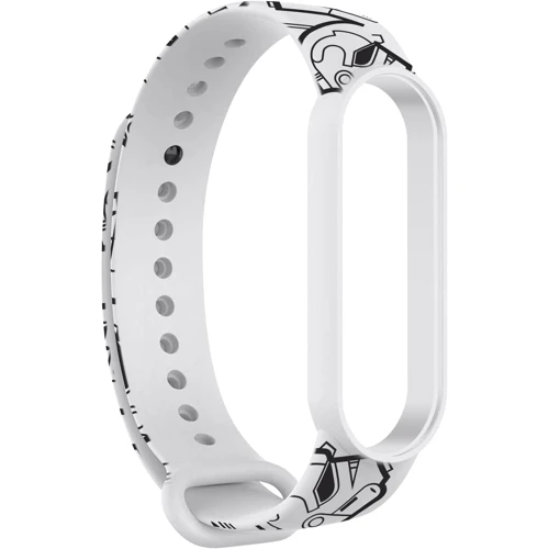 Ремешок ArmorStandart This-is-the-Way Throoper patern White (ARM59260) for Xiaomi Mi Smart Band 5/6/7