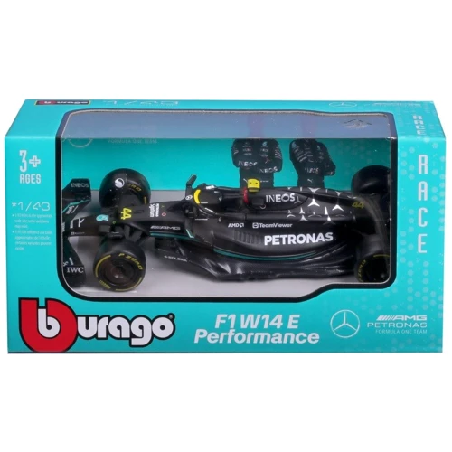 Автомодель Bburago Mercedes-AMG F1 W14 E Performance 2023 1:43 (18-38080): Вид Гоночные автомобили