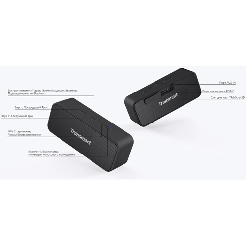 Акустика Tronsmart Element T2 Plus Green: Колір зеленый
