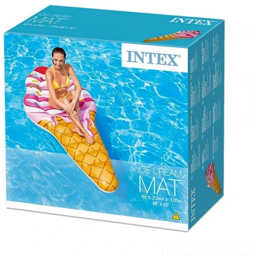 Пляжний надувний матрац - пліт Intex 58762 Морозиво, 224 х 107 см, рожевий фото 5