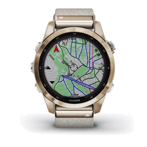 Смарт-часы Garmin Fenix 7S Sapphire Solar Cream Gold Titanium with Cream Heathered Nylon Band (010-02539-39): Тип гаджета Взрослые смарт часы