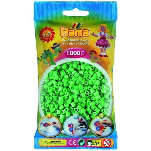 Термомозаика HAMA Набор светло-зеленых бусин Midi 5+, 1000 шт. (207-11)