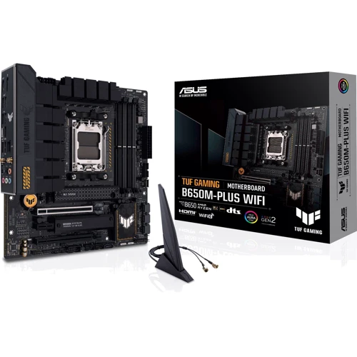 ASUS TUF GAMING B650M-PLUS WIFI UA: Дополнительно Адаптер Wi-Fi, Поддержка RAID, Поддержка UEFI, Радиатор на VRM