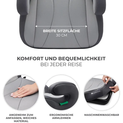 Автокресло-бустер Kinderkraft i-Boost Grey (KCIBOO00GRY0000) фото 10