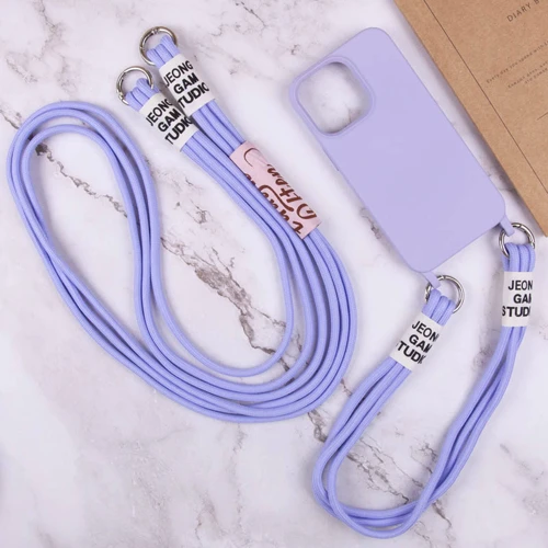 Чехол для iPhone TPU Case two straps California Lilac for iPhone 13 Pro Max фото 5