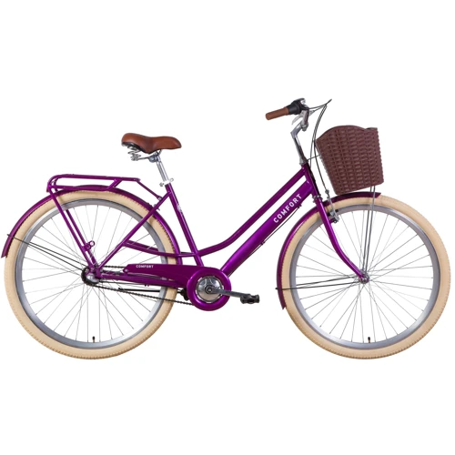 Велосипед Dorozhnik COMFORT FEMALE планет. 2021 28" фиолетовый (OPS-D-28-201)