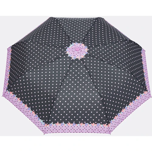 Зонт женский полуавтомат Monsen черный (C13261purple-black)