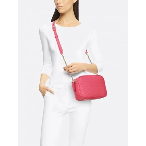 Женская сумка кросс боди Furla Swing Mini Crossbody красно-розовая (1043357): Фактура Стеганая, Матовая, Гладкая