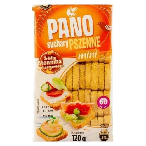 Грінки Pano пшеничні 120 г (DL5074): Вага нетто 120 г