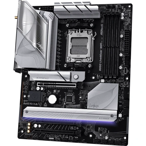 ASRock B850 LIVEMIXER WIFI UA: Разъемы на плате USB 3.2 Gen 2, USB 3.2 Gen 1, USB 2.0, SATA 3.0