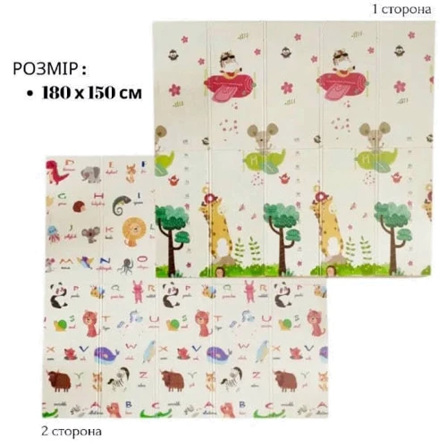 Дитячий килимок двосторонній Bambi Жираф та алфавіт MR 0586-1 фото 11