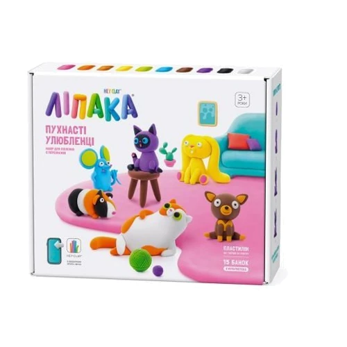 Меганабір пластиліну Ліпака Пухнасті улюбленці (15023-UA01): Виробник Ліпака