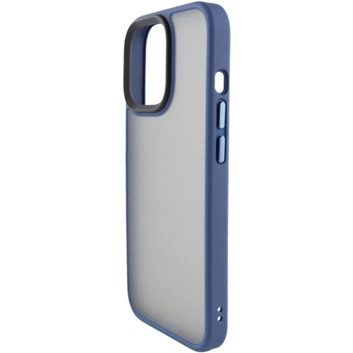 Чохол для iPhone Mobile Case TPU+PC Metal Buttons Blue для iPhone 13 Pro Max: Матеріали поликарбонат и полиуретан