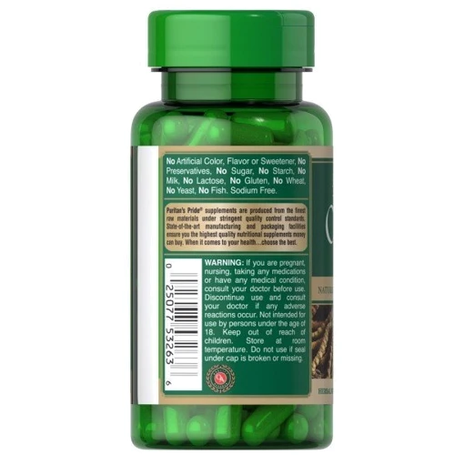 Puritans Pride Cordyceps Mushroom 750 mg Кордицепс 60 капсул: Форма випуску капсули