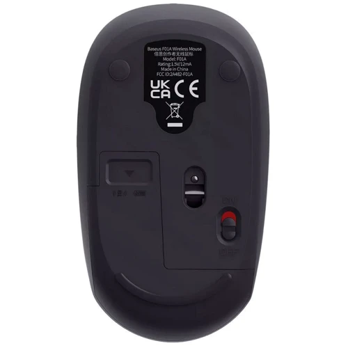 Мышь Baseus F01A Grey (B01055502833-00): Эргономика симметричная для левшей