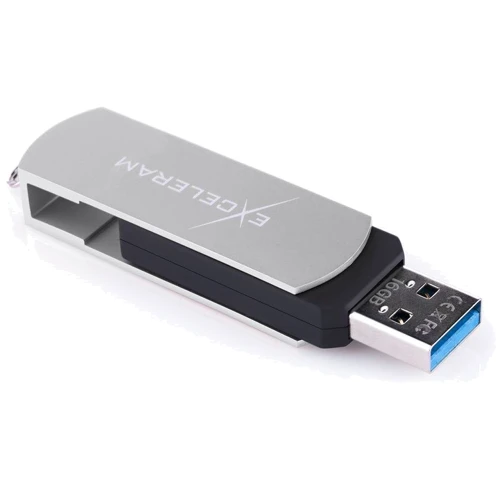 USB-флешка eXceleram 32GB P2 Series USB 2.0 Silver/Black (EXP2U2SIB32): Дополнительно ушко для крепления к брелку