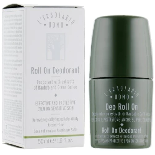 L'Erbolario Uomo Baobab Deo Roll On Дезодорант роликовый для мужчин Баобаб 50 ml