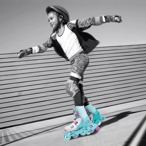 Ролики Neon Inline Skates бирюзовые 30-33 (NT07T4): Особенности С подсветкой, раздвижные