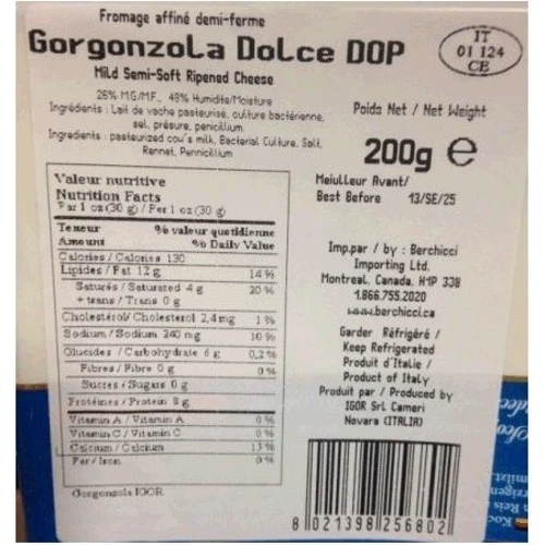 Сыр Igor Gorgonzola Dolce, 150 г (DL5430) фото 2